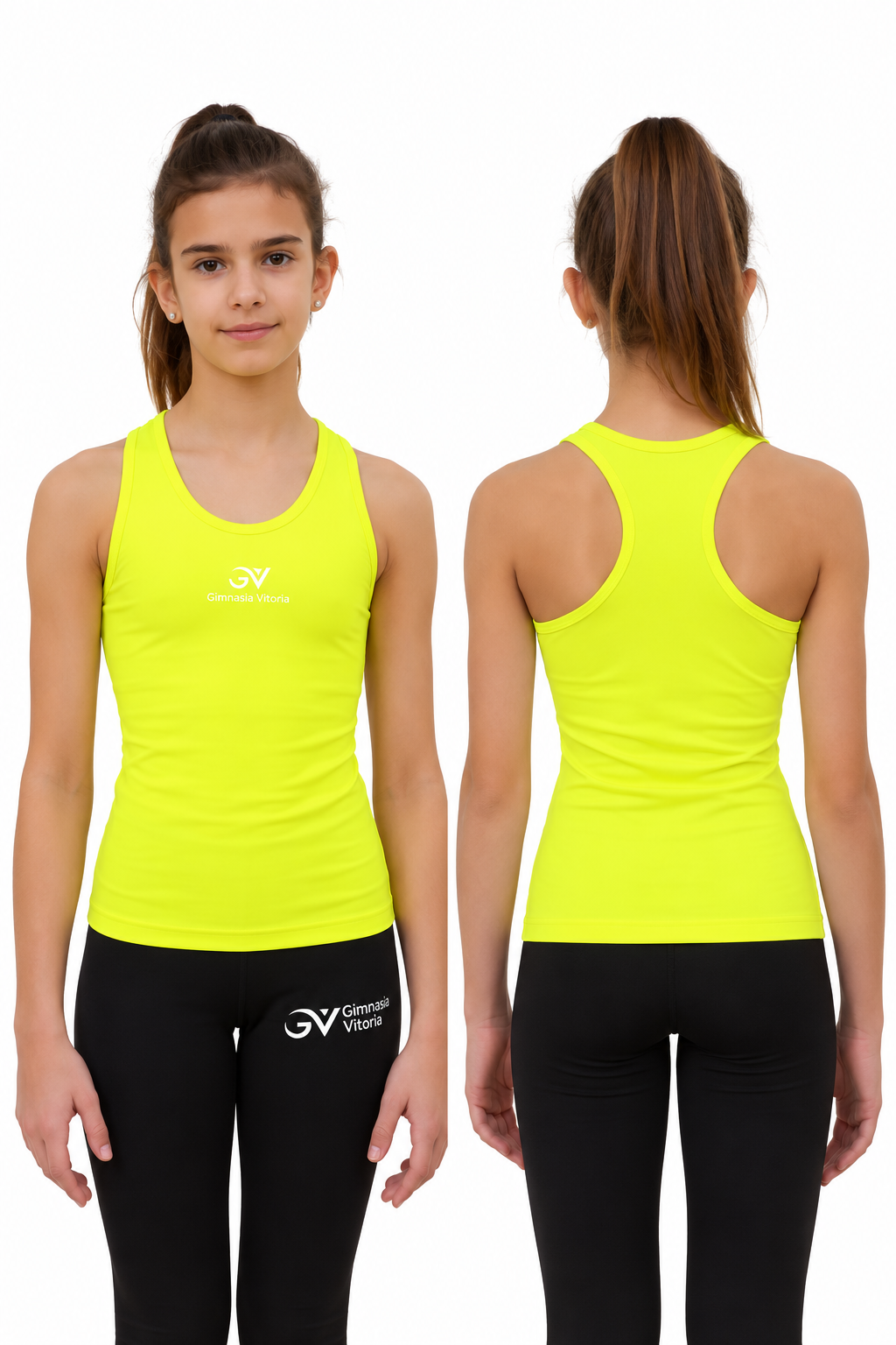 Camiseta de tirantes amarillo flúor